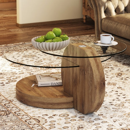 Modern And Practical Double-layer Round Table.