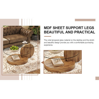 Modern And Practical Double-layer Round Table.