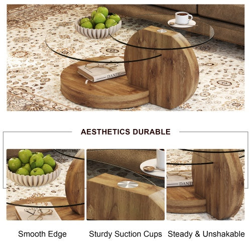 Modern And Practical Double-layer Round Table.
