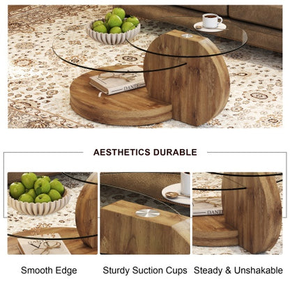 Modern And Practical Double-layer Round Table.