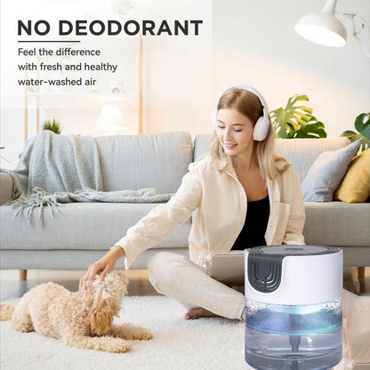 Air Purifier -Air Washer With LED Night ColorfulLight, For Home And Office., Small Essential Oil Aroma Diffuser For Smoke, Pets