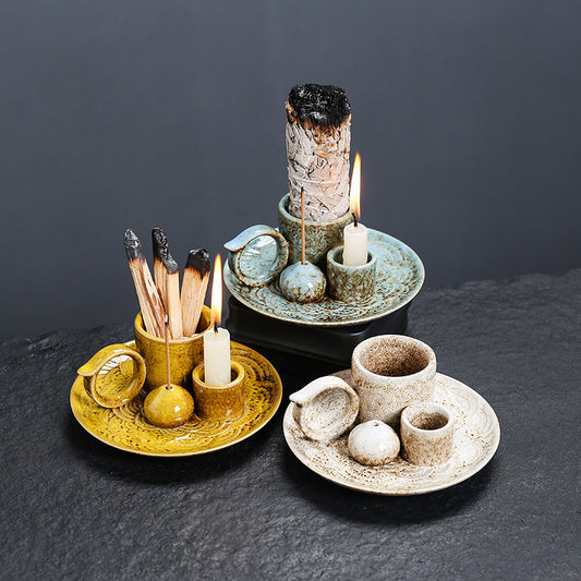 Burning Tray Bracket Ceramic Incense Burner