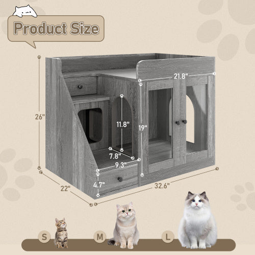 Indoor Cat House Side Table For Living Room