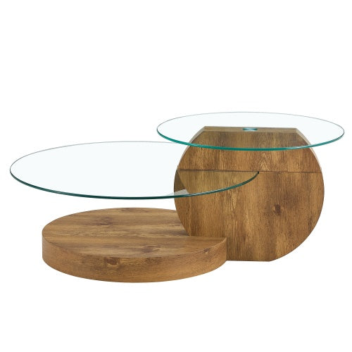 Modern And Practical Double-layer Round Table.