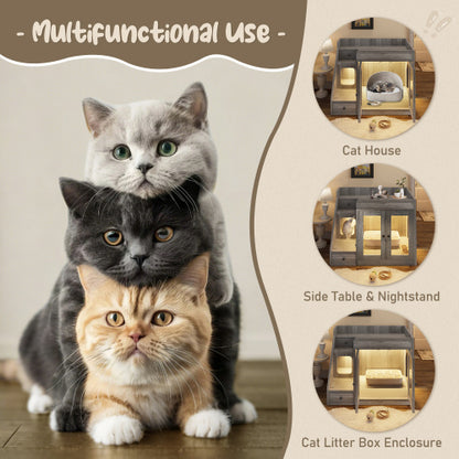 Indoor Cat House Side Table For Living Room
