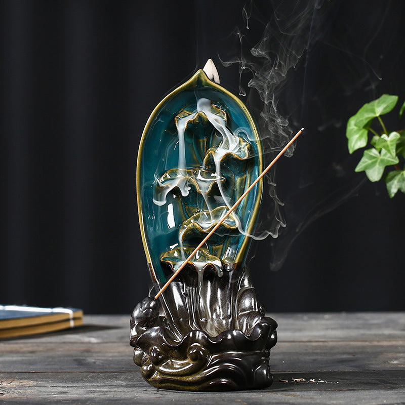 Yoga Ceramic Creative Backflow Incense Burner Decoration