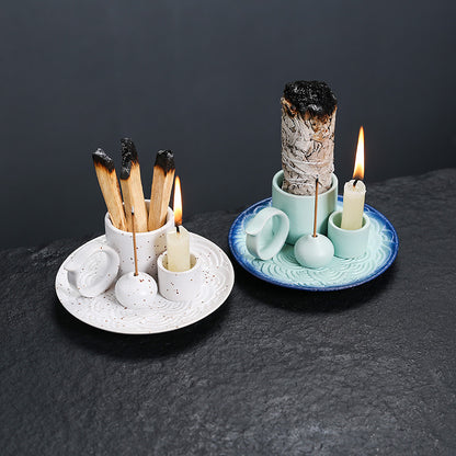 Burning Tray Bracket Ceramic Incense Burner