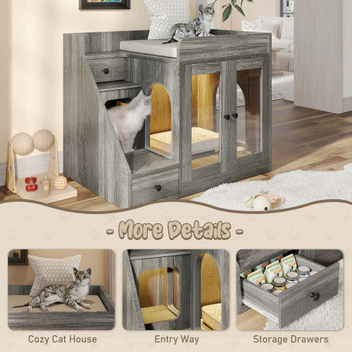 Indoor Cat House Side Table For Living Room