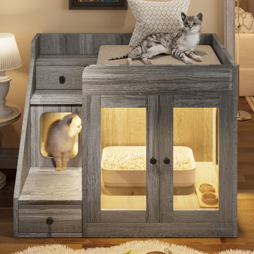 Indoor Cat House Side Table For Living Room