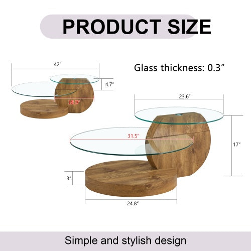 Modern And Practical Double-layer Round Table.